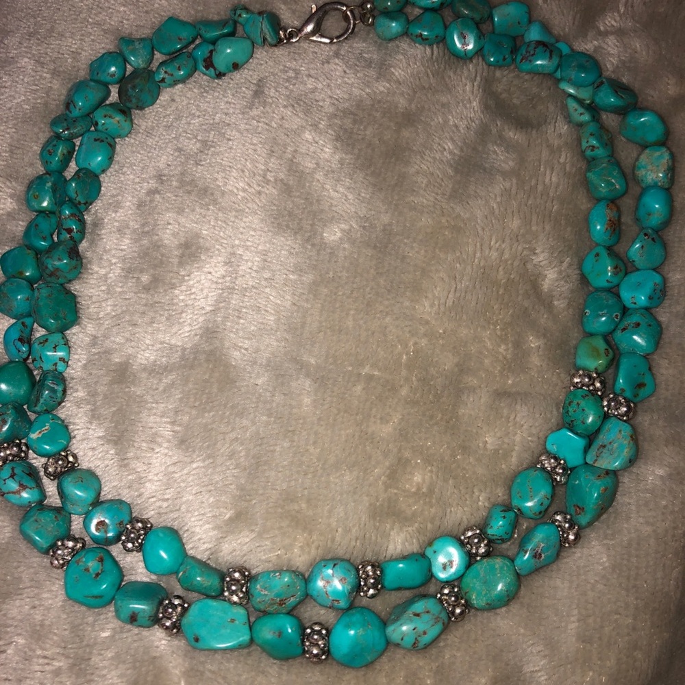 Turquoise Double Necklace .925